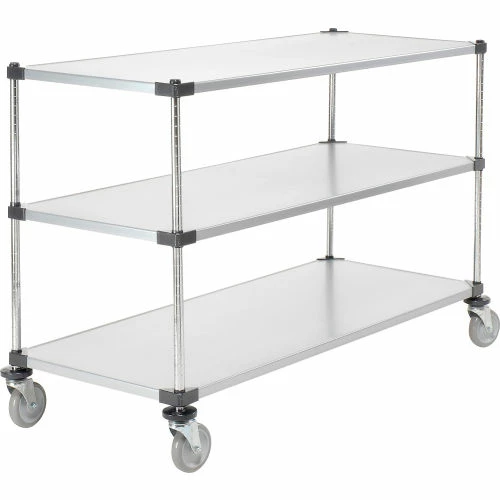 Nexel® Adjustable Shelf Cart w/3 Shelves, 800 Ib. Capacity, 60"L x 24"W x 40"H 1 Nexel® Adjustable Shelf Cart w/3 Shelves, 800 Ib. Capacity, 60"L x 24"W x 40"H