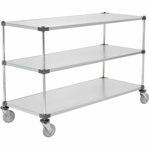 Nexel® Adjustable Shelf Cart w/3 Shelves, 800 Ib. Capacity, 60"L x 24"W x 40"H 5 Nexel® Adjustable Shelf Cart w/3 Shelves, 800 Ib. Capacity, 60"L x 24"W x 40"H - Image 5