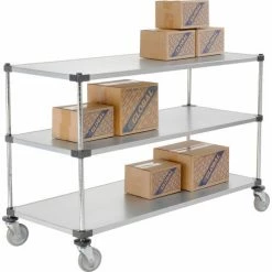 Nexel® Adjustable Shelf Cart w/3 Shelves, 800 Ib. Capacity, 60"L x 24"W x 40"H 16 Nexel® Adjustable Shelf Cart w/3 Shelves, 800 Ib. Capacity, 60"L x 24"W x 40"H -Utility Carts Elegant store 188893 05
