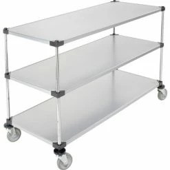 Nexel® Adjustable Shelf Cart w/3 Shelves, 800 Ib. Capacity, 60"L x 24"W x 40"H 20 Nexel® Adjustable Shelf Cart w/3 Shelves, 800 Ib. Capacity, 60"L x 24"W x 40"H -Utility Carts Elegant store 188893 09