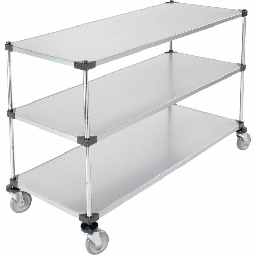 Nexel® Adjustable Shelf Cart w/3 Shelves, 800 Ib. Capacity, 60"L x 24"W x 40"H 10 Nexel® Adjustable Shelf Cart w/3 Shelves, 800 Ib. Capacity, 60"L x 24"W x 40"H - Image 10