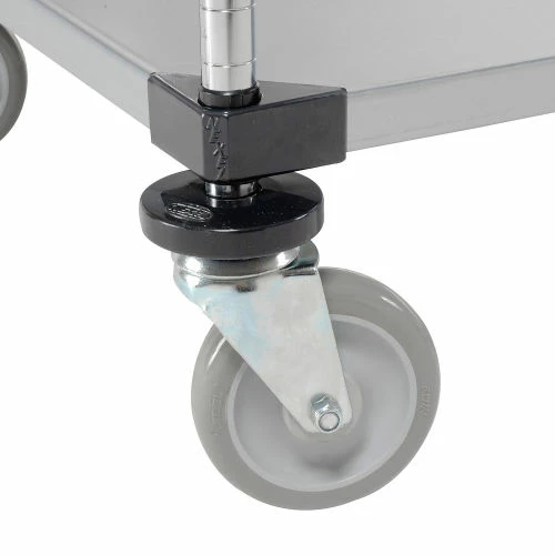 Nexel® Adjustable Shelf Cart w/3 Shelves, 800 lb. Capacity, 72"L x 24"W x 40"H, Silver 4 Nexel® Adjustable Shelf Cart w/3 Shelves, 800 lb. Capacity, 72"L x 24"W x 40"H, Silver - Image 4