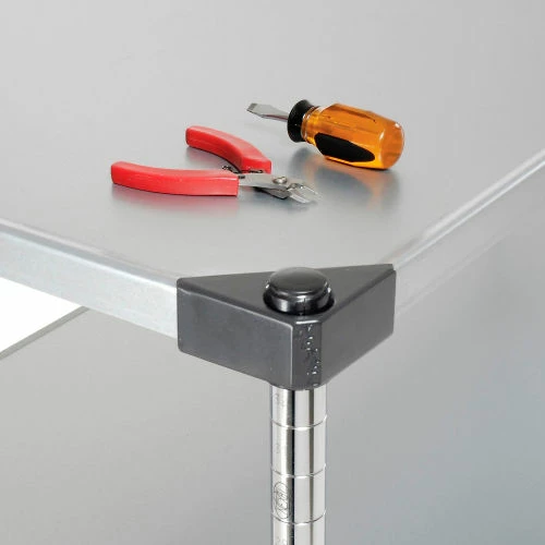 Nexel® Adjustable Shelf Cart w/3 Shelves, 800 lb. Capacity, 72"L x 24"W x 40"H, Silver 5 Nexel® Adjustable Shelf Cart w/3 Shelves, 800 lb. Capacity, 72"L x 24"W x 40"H, Silver - Image 5