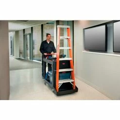 Rubbermaid® Heavy Duty Medium Adaptable Utility Cart, 2 Shelf, 51-1/2"Lx25-1/5"W, Black -Utility Carts Elegant store 1997208 3