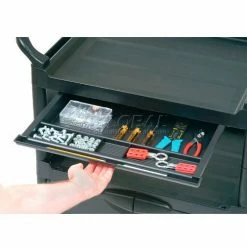 Rubbermaid® Plastic Instrument Cart, 200 lb. Capacity, 33-5/8"L x 18-5/8"W x 37-3/4"H, Black -Utility Carts Elegant store 241297 30