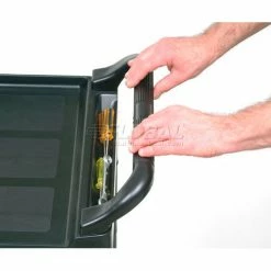 Rubbermaid® Plastic Instrument Cart, 200 lb. Capacity, 33-5/8"L x 18-5/8"W x 37-3/4"H, Black -Utility Carts Elegant store 241297 31