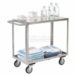 Jamco Stainless Steel Stock Cart w/2 Flush Shelves, 1200 lb. Capacity, 36"L x 24"W x 35"H -Utility Carts Elegant store 241427F 11