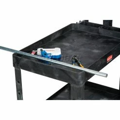 Rubbermaid® Plastic Utility Cart w/2 Shelves, 750 lb. Capacity, 54"L x 25"W x 33"H, Black -Utility Carts Elegant store 241559 11 1