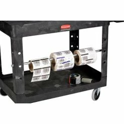Rubbermaid® Plastic Utility Cart w/2 Shelves, 750 lb. Capacity, 54"L x 25"W x 33"H, Black -Utility Carts Elegant store 241559 12 1