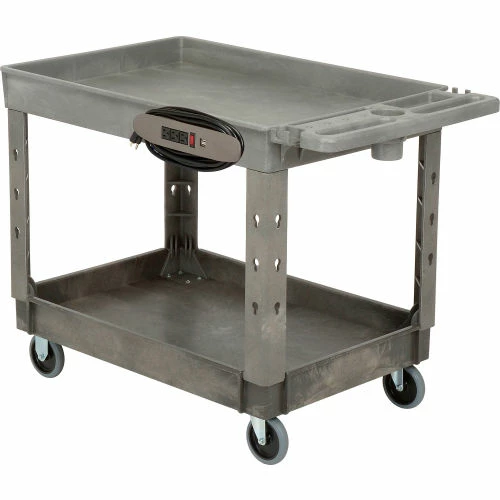 Global Industrial Power Strip for Plastic Carts w/3 Outlets, 14"L x 2"W x 2"H, Black 5 Global Industrial Power Strip for Plastic Carts w/3 Outlets, 14"L x 2"W x 2"H, Black - Image 5