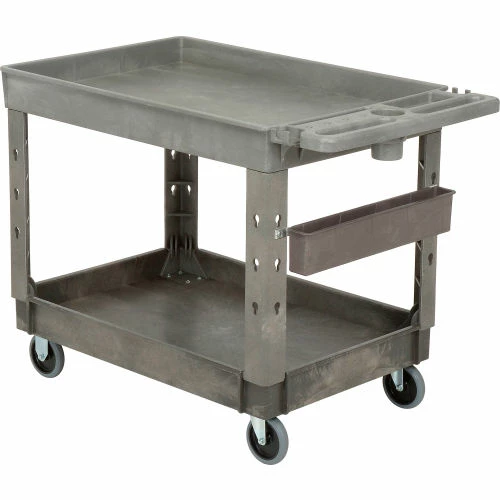 Global Industrial Utility Bin w/Railing Mount Kit, 21"L x 2-1/2"W x 4"H, Gray 5 Global Industrial Utility Bin w/Railing Mount Kit, 21"L x 2-1/2"W x 4"H, Gray - Image 5