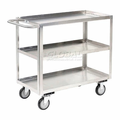 Jamco Stainless Steel Stock Cart w/3 Shelves, 1200 lb. Capacity, 36"L x 24"W x 35"H 1 Jamco Stainless Steel Stock Cart w/3 Shelves, 1200 lb. Capacity, 36"L x 24"W x 35"H