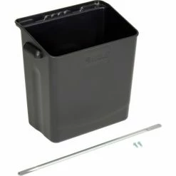 Global Industrial™ Waste Container w/Mount Bar, 14"L x 10"W x 19"H, Black -Utility Carts Elegant store 241678 02