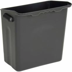 Global Industrial™ Waste Container w/Mount Bar, 14"L x 10"W x 19"H, Black -Utility Carts Elegant store 241678 06