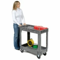 Global Industrial™ Utility Cart w/2 Shelves & 5" Casters, 500 lb. Cap, 34"L x 17-1/2"W x 33"H -Utility Carts Elegant store 241749 22