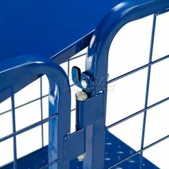 Global Industrial Fold-A-Way Stock Cart w/2 Shelves, 750 lb. Cap, 38"L x 28"W x 39"H, Blue -Utility Carts Elegant store 242026 09