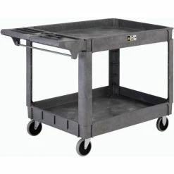 Global Industrial Utility Cart w/2 Shelves & 5" Casters, 500 lb. Capacity, 46"L x 25"W x 33"H