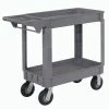 Global Industrial Utility Cart w/2 Shelves & 6" Casters, 500 lb. Capacity, 40"L x 17"W x 35"H