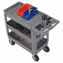 Global Industrial Utility Cart w/3 Shelves & 6" Casters, 500 lb. Capacity, 40"L x 17"W x 35"H 56 Global Industrial Utility Cart w/3 Shelves & 6" Casters, 500 lb. Capacity, 40"L x 17"W x 35"H -Utility Carts Elegant store 242084 03