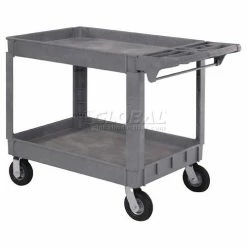Global Industrial Utility Cart w/2 Shelves & 6" Casters, 500 lb. Capacity, 46"L x 25"W x 35"H -Utility Carts Elegant store 242085 03