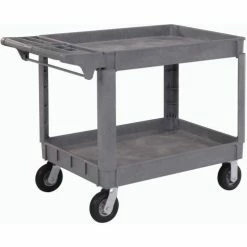 Global Industrial Utility Cart w/2 Shelves & 6" Casters, 500 lb. Capacity, 46"L x 25"W x 35"H