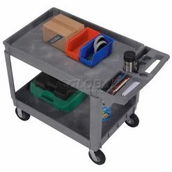 Global Industrial Utility Cart w/2 Shelves & 6" Casters, 500 lb. Capacity, 46"L x 25"W x 35"H -Utility Carts Elegant store 242085 10