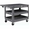 Global Industrial™ Utility Cart w/3 Shelves & 5" Casters, 500 lb. Capacity, 46"L x 25"W x 33"H
