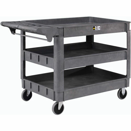 Global Industrial Utility Cart w/3 Shelves & 5" Casters, 500 lb. Capacity, 46"L x 25"W x 33"H 1 Global Industrial Utility Cart w/3 Shelves & 5" Casters, 500 lb. Capacity, 46"L x 25"W x 33"H