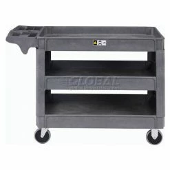 Global Industrial Utility Cart w/3 Shelves & 5" Casters, 500 lb. Capacity, 46"L x 25"W x 33"H 37 Global Industrial Utility Cart w/3 Shelves & 5" Casters, 500 lb. Capacity, 46"L x 25"W x 33"H -Utility Carts Elegant store 242086 03