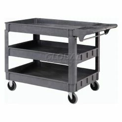 Global Industrial Utility Cart w/3 Shelves & 5" Casters, 500 lb. Capacity, 46"L x 25"W x 33"H 35 Global Industrial Utility Cart w/3 Shelves & 5" Casters, 500 lb. Capacity, 46"L x 25"W x 33"H -Utility Carts Elegant store 242086 04