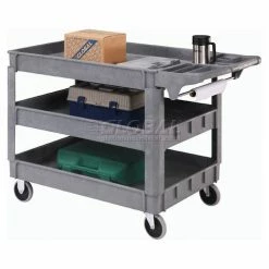 Global Industrial Utility Cart w/3 Shelves & 5" Casters, 500 lb. Capacity, 46"L x 25"W x 33"H 36 Global Industrial Utility Cart w/3 Shelves & 5" Casters, 500 lb. Capacity, 46"L x 25"W x 33"H -Utility Carts Elegant store 242086 09