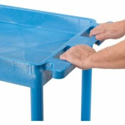 Luxor® BUSTC11BU Blue 2 Shelf Tray Shelf Plastic Cart 24 x 18 -Utility Carts Elegant store 251937BL 06