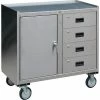 Jamco Steel Mobile Cabinet w/1 Door & 4 Drawers, 1200 lb. Capacity, 36"L x 18"W x 35"H