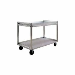 New Age Industrial New Age Aluminum Correctional Cart, 2000 lb. Capacity, 37"L x 29"W x 41"H, Silver