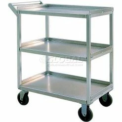 New Age Industrial New Age Aluminum Correctional Cart, 550 lb. Capacity, 32-1/2"L x 18-1/2"W x 39"H, Silver