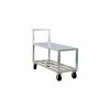 New Age Industrial New Age Aluminum Stock Cart w/Solid Top Shelf, 3000 lb. Capacity, 59-1/2"L x 21"W x 44"H