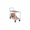 New Age Industrial New Age Tubular Deck Aluminum Stock Cart, 700 lb. Capacity, 46"L x 19"W x 42"H, Silver