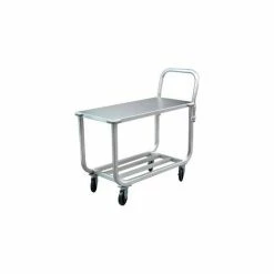 New Age Industrial New Age Tubular Aluminum Utility Cart, 700 lb. Capacity, 45-1/4"L x 19"W x 40"H, Silver