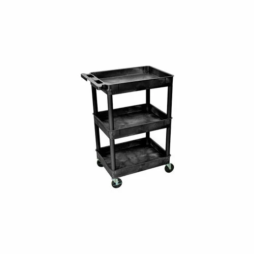 Luxor® STC111 Tray Top Shelf 3 Shelf Plastic Utility Cart 24x18 4" Casters 1 Luxor® STC111 Tray Top Shelf 3 Shelf Plastic Utility Cart 24x18 4" Casters