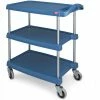 Metro® Utility Cart w/3 Shelves, 400 lb. Capacity, 25"L x 18"W x 35-3/8"H, Blue