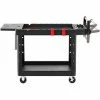 Rubbermaid® Heavy Duty Medium Adaptable Utility Cart, 2 Shelf, 51-1/2"Lx25-1/5"W, Black