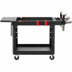Rubbermaid® Heavy Duty Medium Adaptable Utility Cart, 2 Shelf, 51-1/2"Lx25-1/5"W, Black