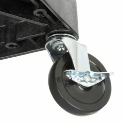 Luxor Plastic Utility Cart w/2 Shelves, 200 lb. Capacity, 24"L x 18"W x 33-1/2"H, Black -Utility Carts Elegant store 334538BK 09