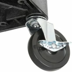 Luxor Plastic Utility Cart w/3 Shelves, 250 lb. Capacity, 24"L x 18"W x 34"H, Black -Utility Carts Elegant store 334539BK 09