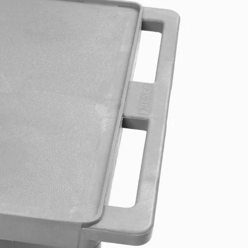 Luxor Plastic Utility Cart w/3 Shelves, 300 lb. Capacity, 32"L x 24"W x 33-1/2"H, Gray 9 Luxor Plastic Utility Cart w/3 Shelves, 300 lb. Capacity, 32"L x 24"W x 33-1/2"H, Gray - Image 9