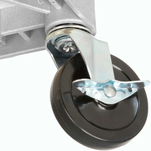 Luxor Plastic Utility Cart w/3 Shelves, 300 lb. Capacity, 32"L x 24"W x 33-1/2"H, Gray 10 Luxor Plastic Utility Cart w/3 Shelves, 300 lb. Capacity, 32"L x 24"W x 33-1/2"H, Gray - Image 10