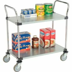 Nexel® Galvanized Steel Utility Cart w/2 Shelves, 800 lb. Capacity, 36"L x 18"W x 38"H -Utility Carts Elegant store 489062 04