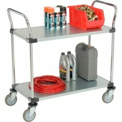 Nexel® Galvanized Steel Utility Cart w/2 Shelves, 800 lb. Capacity, 36"L x 18"W x 38"H -Utility Carts Elegant store 489062 05