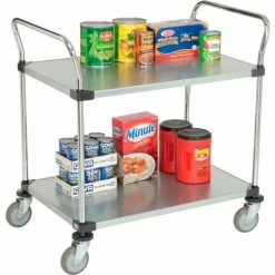 Nexel® Galvanized Steel Utility Cart w/2 Shelves, 800 lb. Capacity, 36"L x 24"W x 38"H -Utility Carts Elegant store 489063 04