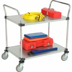 Nexel® Galvanized Steel Utility Cart w/2 Shelves, 800 lb. Capacity, 36"L x 24"W x 38"H -Utility Carts Elegant store 489063 05